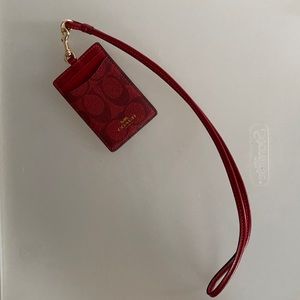 Coach card and ID lanyard